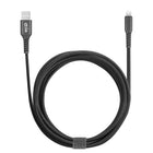 General Supply Goods + Co MFI 10ft Braided Lightning Charging Cable - Black-Braided for extra durability