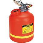 Justrite Polyethylene Liquid Disposal Cans, 12" x 20" Dia-High-density polyethylene cans contain corrosives and flammable liquids better than conventional metal cans