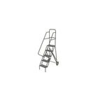 Tri-Arc Roll & Fold Rolling Ladder, 5 Step, 50" Height, Perforated (KDRF105166)-Frame Material: Steel