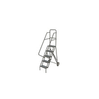 Tri-Arc Roll & Fold Rolling Ladder, 5 Step, 50" Height, Perforated (KDRF105166)-Frame Material: Steel