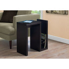Monarch Specialties 2089 Accent Table - 24"H/Espresso-Open side storage slot for magazines or books