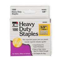 Charles Leonard Extra Heavy Duty Staples, 5/8", 10000 Pack (CHL84063)-Extra Heavy Duty