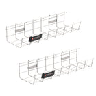 ShoppingAll Under Desk Cable Management Mesh Tray - White - 2 Pack -Wide & Spacious Rack: Enjoy peace of mind with our 4.7 x 16.5 inch (120mm x 420mm) storage space that keeps cables and power strips out of sight for a clutter-free workspace
