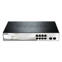 D-Link DGS-1210-10P 10-port Gigabit PoE Smart Switch - including 2 Combo SFP ports-PoE on 8 of the 10 Gigabit ports, to a maximum 78W power budget