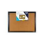 Quartet Wood Finish Bulletin Board - 17" H x 23" W - Black Frame-Corkboard with wood finish frame (MDF)