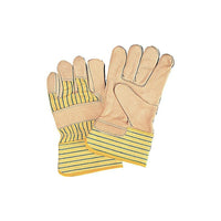 Zenith Safety Standard Quality Fitters Gloves, Ladies, Grain Cowhide Palm, Cotton Inner Lining, 24 Pack-Cuff Material: Rubberized