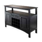 Winsome Jasper Storage Buffet-Overall size is 45.75"W x 15.75"D x 32.13"H. Open Shelf is 49.39"W x 14.33"D with 6.89" clearance.