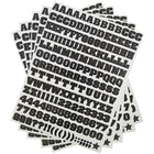 JAM Paper Self Adhesive Alphabet Letters Stickers, Black, 5 packs of 372/sheet (2132817353g)-Size: 0.75"
