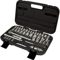 Aurora Tools Drive S.A.E./Metric Socket Set41-Piece, 1/4" and 3/8"-Chrome vanadium steel for extra strength and durability