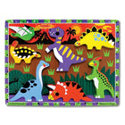 Melissa & Doug Dinosaurs Chunky Puzzle, 8 Pack (LCI3747)-Encourages hand-eye, fine motor and creative expression skills