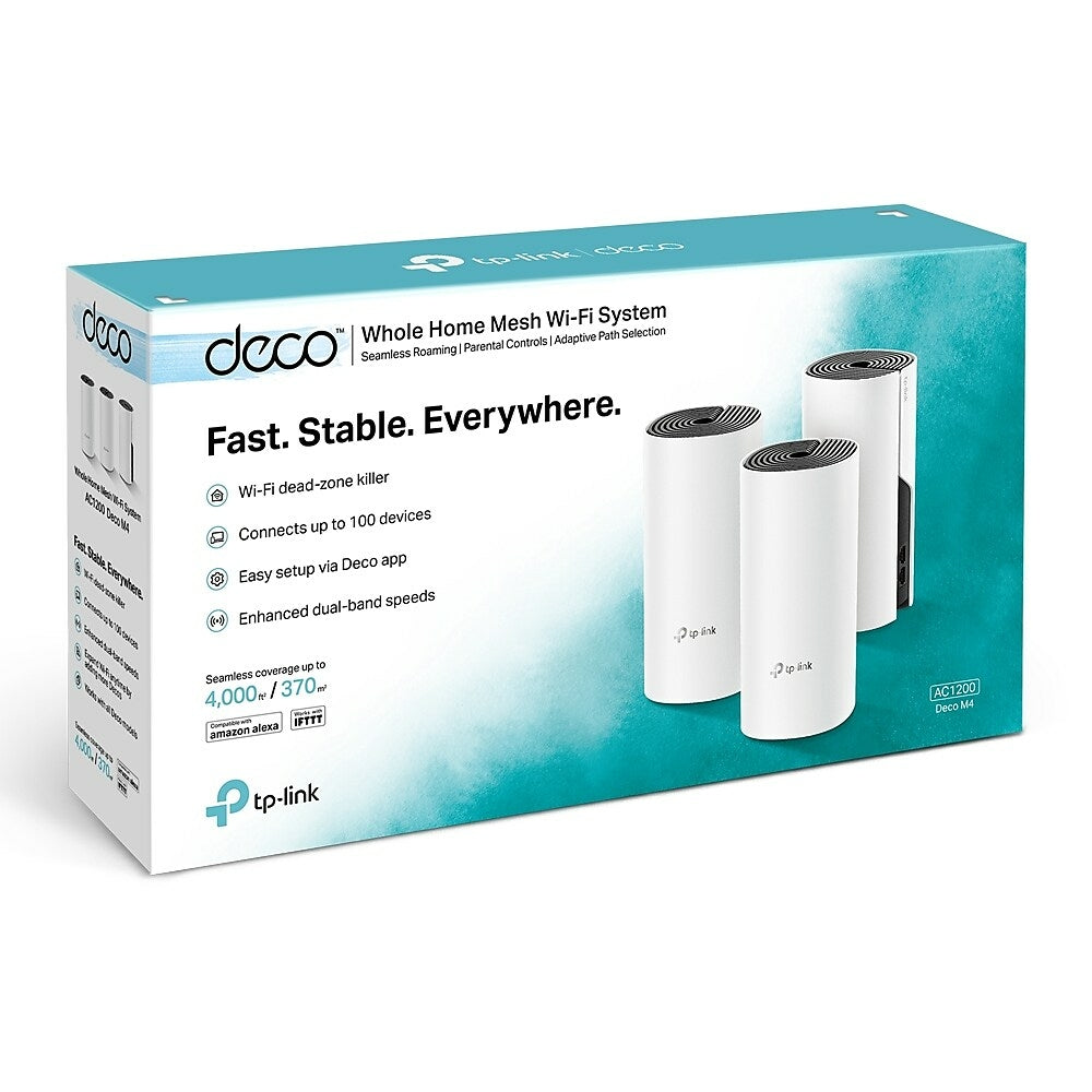 TP-Link Deco M4 AC1200 Whole Home Mesh Wi-Fi System, 3 Pack