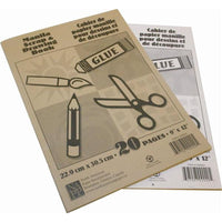 North American Paper Inc. Manila Scrapbook - Assorted - 9" x 12" - 20 Pages-9" x 12" (Portrait)