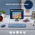 Logitech K380 Multi-Device Bluetooth Keyboard for Mac - Blueberry-Comfortable laptop-style typing: The slim, small keyboard footprint allows for less arm reaching and better body posture, while scooped, low-profile scissor keys offer fluid, quiet laptop-like typing