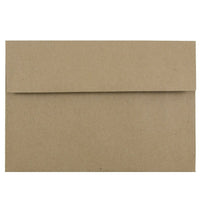 JAM Paper A10 Invitation Envelopes, 6 x 9.5, Brown Kraft Paper Bag Recycled, 100 Pack (LEKR850g)-Brown