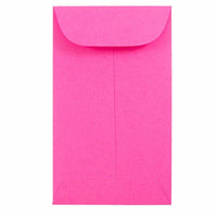 JAM Paper #6 Coin Business Coloured Envelopes - 3.375" x 6" - Ultra Fuchsia Pink - 50 Pack-Colour: Fuchsia Colour: Pink Coin Envelopes