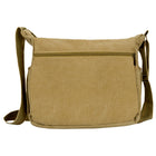 Vangoddy Crossbody Canvas Messenger Bag - Unisex - Brown-Exterior: 14" x 6.25" x 12"