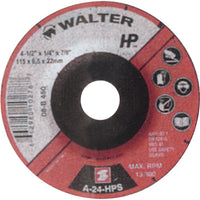 Walter Surface Technologies Hp Depressed Center Grinding Wheel - 12 Pack-Arbor Size 7/8"