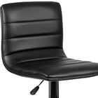 Flash Furniture Contemporary Black Vinyl Adjustable Height Barstool with Horizontal Stitch Back & Chrome Base-CA117 Fire Retardant Foam