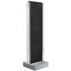 Azar Displays 2-Sided Pegboard Floor Display, C-Channel Sides, Studio Base, Black (700778-BLK)-Pegboard display fixture