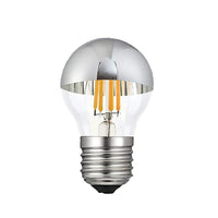 Northern Stars 84493 LED G16.5 4W Silver Bowl, Softwhite, 2700K Filament, 2 Pack-LED G16.5 Light Bulbs Silver Bowl