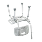 Drive Medical Bathroom Safety Shower Tub Bench Chair, With Back, Grey-Easy, tool-free assembly of back, seat, and legs