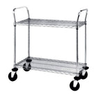 Heavy-Duty Utility Carts, Capacity: 900 Lbs., Overall Height: 39", Overall Width: 18", No. of Shelves: 2 (2SPN33DC)-No. of Shelves: 2