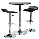 Winsome Spectrum 3-piece Pub Table Set, 24" Round With Chrome, 2 Airlift Stools, Black-This 24" Pub Table is a great addition to your game or dorm room.  Modern Pub Set, compact size.  Round MDF Top Table matches with same metal leg airlift Stools.