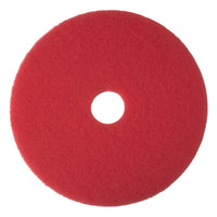 3M Professional Floor Cleaning Pads for Spray Buffing - Red - 17" - 5 Pack-Can be used for everyday cleaning under an automatic scrubber