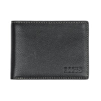 Roots Men's Slim Bifold Wallet with Top ID Wing - Black-Black - Leather