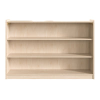 Flash Furniture Bright Beginnings Commercial Grade Extra Wide 3 Shelf Wooden Classroom Open Storage, Safe, Kid Friendly -Natural-Extra Wide 3 Shelf Wooden Classroom Storage Unit