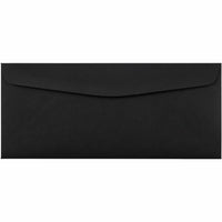 JAM Paper #10 Business Envelopes - 4.125" x 9.5" - Black Linen - 50 Pack-Colour: Black Linen Envelopes