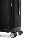 Bugatti Nashville 25.25" Hybrid Hardside/Softside Spinner Check-in Luggage - Black-Maximum manoeuverability in any direction with the double 360-degree spinner wheels (8 wheels)