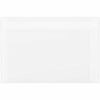 JAM Paper 6" x 9" Booklet Catalog Translucent Vellum Envelopes - Clear - 25 Pack -Clear translucent vellum booklet envelope