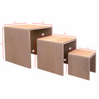 Eddie's Large Wooden Display Risers - Natural - 3 Pack-Made with solid beech wood construction (1/4" thick) and a sanded finish