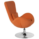 Flash Furniture Egg Series Orange Fabric Side Reception Chair-Orange Fabric Upholstery
