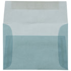 JAM Paper 4bar A1 Envelopes, 3.63 x 5 1/8, Translucent Vellum Ocean Blue, 50 Pack (1591614I)-Blank interior for personalized message