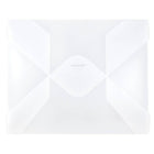 JAM Paper Plastic Portfolio with Tuck Flap Closure, Letter, 9.5 x 11.88 x.25, Clear Frost, 2 Pack (2010 009g)-Clear frost