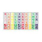 Bankers Box At Play ABC/123 Learning Blocks - 50 Pack-50 ABC/123 BLOCKS: large 3"x3" blocks in 5 different colors with 10 unique different designs on each side of the blocks, including a variety of numbers, letters, animals, objects and mathematical symbols