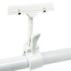 Eddie's Versa Clip Thumb Clamp Sign Holder For Racks/Round Tubing - 4.5"L - White - 12 Pack-Plastic - White