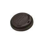 Globe Commercial Products 8 oz Dome Lid PP - Black - 1000 Pack-8 oz Black Dome Lid