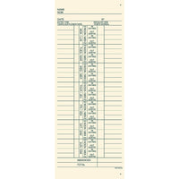 Staples Weekly Time Cards, 3-1/2" x 9", Bilingual, 250 Pack-7 day, regular time, extra time, in/out