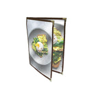Futech 4-View Menu Holder BUR 8-1/2"W x 11"H, Burgundy, 10 Pack-Trim Colour: Burgundy