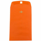JAM Paper 6" x 9" Open End Catalog Coloured Envelopes with Clasp Closure - Orange Recycled - 50 Pack-Orange Clasp Envelope