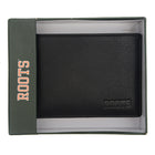 Roots Slimfold Wallet with Removable ID - Black & Navy-2 Bill Pockets