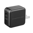 Powerology PTCBK Dual USB 3.1A Home Charger, Black-Universal