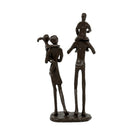 Truu Design Bronze-Look Family Sculpture, 3.25 x 8.5 x 2.5 inches, Brown-Made of durable iron, with brown finish to create a bronze-sculpture look