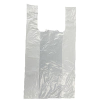 Khalsa Low Density Polyethylene T-Shirt Bag - White - 1000 Pack-Thickness: 0.75 mil