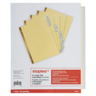 Staples Large Tab Insertable Dividers - 5 Tabs - Clear-Bigger tabs for more printing space