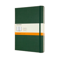 Moleskine Ruled Hard Cover Classic Notebook - Extra Large - Myrtle Green - 7.5" x 9.75"-Portrait Style