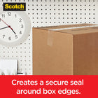 Scotch Box Lock Packaging Tape with Dispenser - 1.88" x 54.6 yd (48 mm x 50 m)-Strong, durable, solvent-free hot melt adhesive seals and protects
